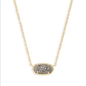 Kendra Scott Elisa Gold Necklace in Platinum Drusy